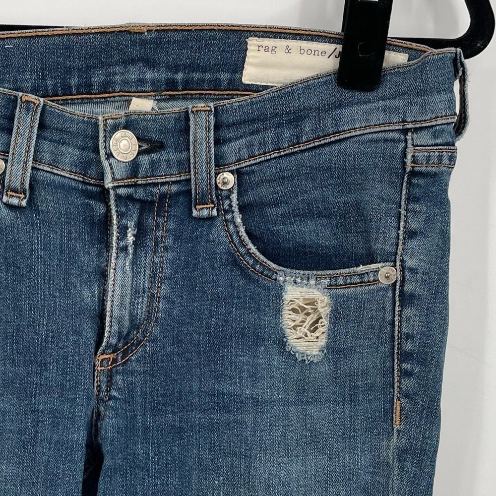 Rag & Bone Distressed Skinny Jeans - Picture 4 of 10